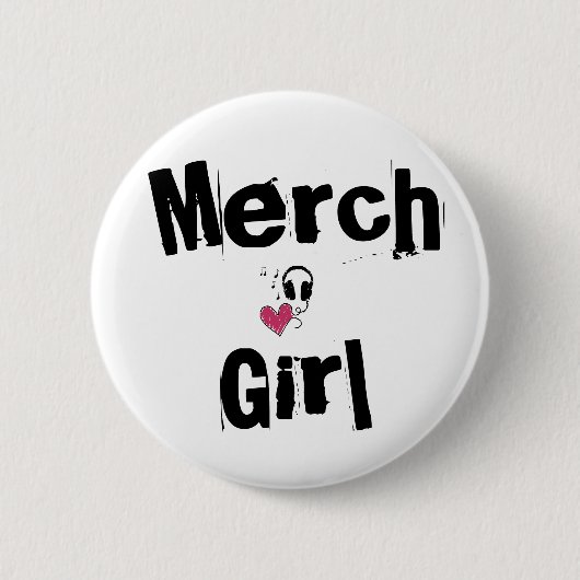 Merch Girl Pin Ronde Button 5,7 Cm (Voorkant)