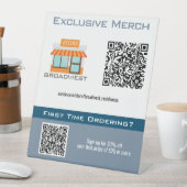 Merch Sign 1 Reclamebord Met Voetstuk (Insitu)