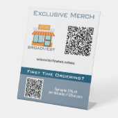 Merch Sign 1 Reclamebord Met Voetstuk (Voorkant)