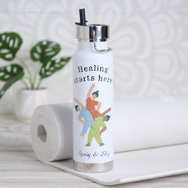 Merchandise Donkergroen Licht Groen Eenvoudig Waterfles