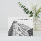 Merchandise Mart Kantoor Moving Announcement Aankondigingskaart (Staand voorkant)