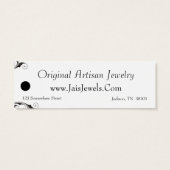 Merchandise Prijs Labels (Black & White Swirl) Mini Visitekaartjes (Achterkant)