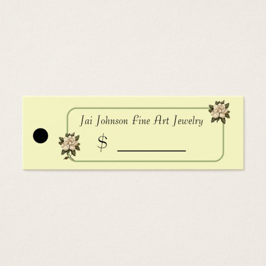 Merchandise Prijs Labels (Magnolia Flowers) Mini Visitekaartjes (Voorkant)