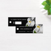 Merchandise Prijs Labels (Magnolia op zwart) Mini Visitekaartjes (Bureau)