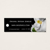 Merchandise Prijs Labels (Magnolia op zwart) Mini Visitekaartjes (Achterkant)