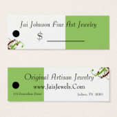 Merchandise Prijs Labels (Olive Groen/Rood) Mini Visitekaartjes (Voorkant /achterkant)