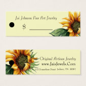 Merchandise Prijs Labels (Zonnebloem) Mini Visitekaartjes (Voorkant /achterkant)