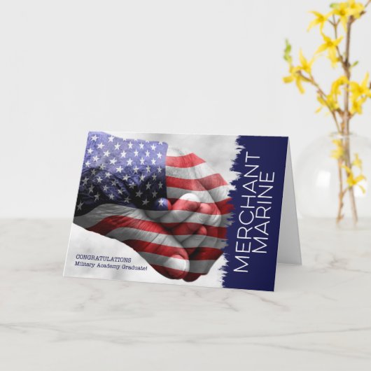 Merchant Marine Academy Afstuderen hand in hand Kaart (Gele Bloem)