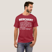Merchant Noun Definition Worker Humor Quote T-shirt (Voorkant volledig)
