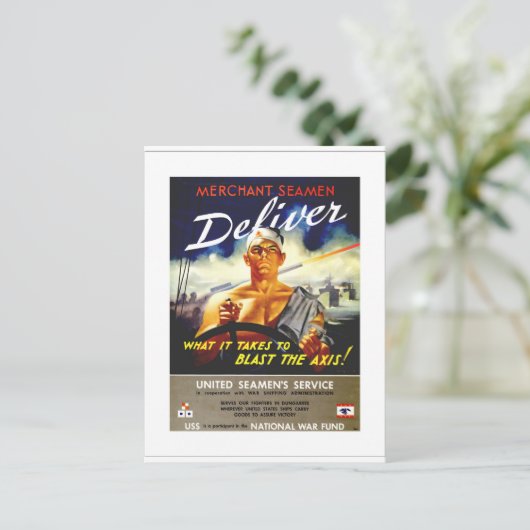 Merchant Seamen Briefkaart (Staand voorkant)