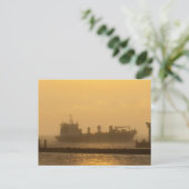 Merchant ship on the North Sea near Cuxhaven Briefkaart (Staand voorkant)