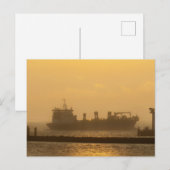 Merchant ship on the North Sea near Cuxhaven Briefkaart (Voorkant / Achterkant)