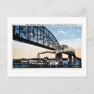 Merchants Bridge, Mississippi River, St. Louis, MO Briefkaart