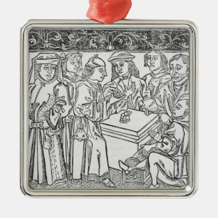 Merchants en Moneylenders Metalen Ornament