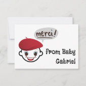 Merci. Baby shower dank u kaarten (Voorkant)