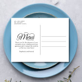 Merci Beacoup Favoriete trouwdag Foto Briefkaart