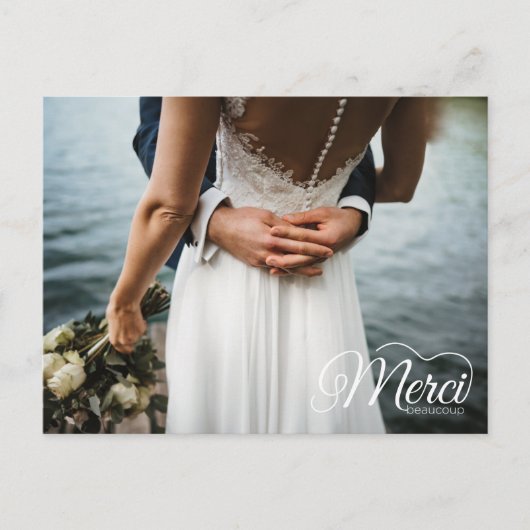Merci Beacoup Wedding Bedankt Briefkaart (Voorkant)