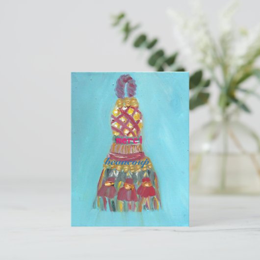 Merci Beaucoup Briefkaart (Staand voorkant)