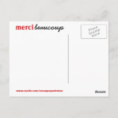Merci Beaucoup Briefkaart (Achterkant)