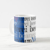 Merci beaucoup/ dank je zo veel franse koffiemok (Voorkant links)