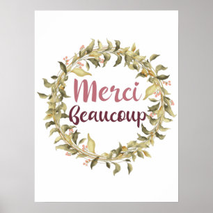 Merci Beaucoup Dank u Frans Poster