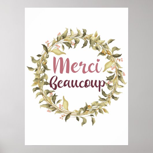 Merci Beaucoup Dank u Frans Poster (Voorkant)