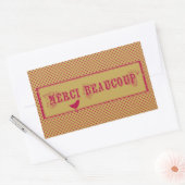 Merci Beaucoup Distress Bird Art Rechthoekige Sticker (Envelop)