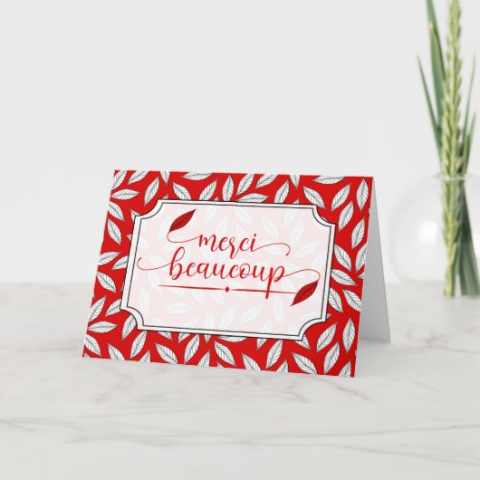 Merci Beaucoup French Business Bedankt Red (Voorkant)