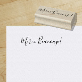 Merci Beaucoup | Hartelijk dank (in het Frans) Rubberstempel