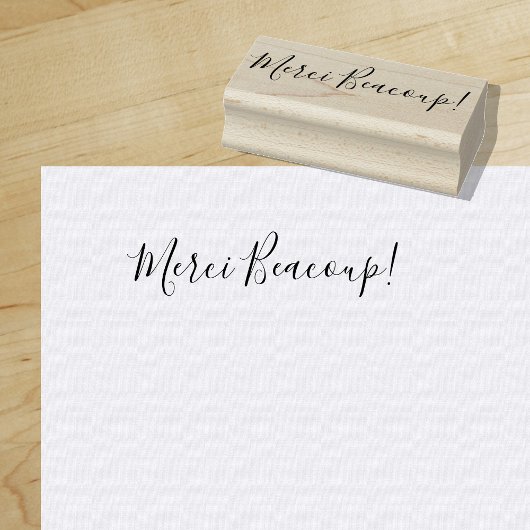 Merci Beaucoup | Hartelijk dank (in het Frans) Rubberstempel