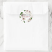 Merci Beaucoup Hartelijk dank voor de bloem en de  Ronde Sticker (Tas)