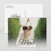 Merci Beaucoup Moderne foto bruiloft dank u Briefkaart (Voorkant / Achterkant)