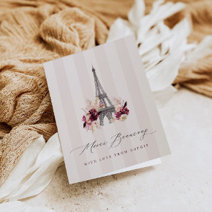 Merci Beaucoup Paris Baby shower Bedankkaart