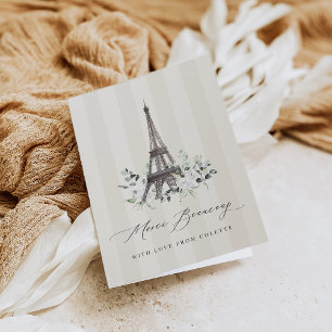 Merci Beaucoup Paris Bruidsuitnodiging Bedankkaart