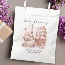 Merci Beaucoup Paris Cafe Baby shower Bedankt