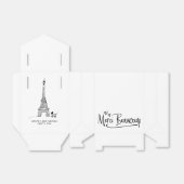 "Merci Beaucoup" Paris Doodle Sketch Baby shower Bedankdoosjes (Uitgevouwen)
