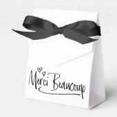 "Merci Beaucoup" Paris Doodle Sketch Baby shower Bedankdoosjes (Voorkant Zijde)