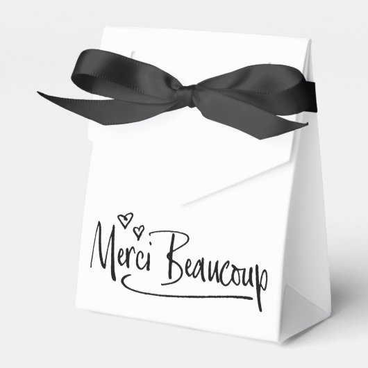 "Merci Beaucoup" Paris Doodle Sketch Baby shower Bedankdoosjes (Voorkant Zijde)
