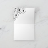 Merci Beaucoup Pink Black Franse Anemone Flowers Bedankkaart (Binnen)