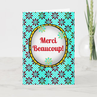 Merci Beaucoup – Playful French Thank You Card Kaart