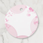 Merci Beaucoup Roze en Witte Bokeh Dank U Bedankjes Labels (Achterkant)