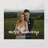 Merci Beaucoup Wedding Bedankt Briefkaart (Voorkant)