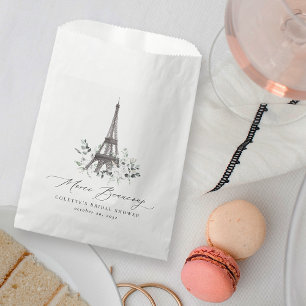Merci Beaucoup White Floral Paris Vrijgezellenfees Bedankzakje