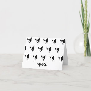 Merci Bedankt Franse Bulldog Boston Terrier Kaart