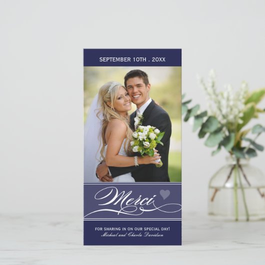 Merci - Carte Foto (4x8) Bedankkaart (Staand voorkant)