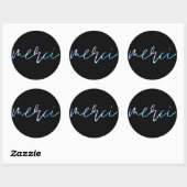 Merci Colorful Elegant Dank u Ronde Sticker (Vel)