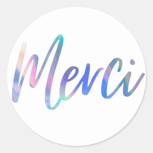Merci Colors Elegant Dank je Ronde Sticker (Voorkant)