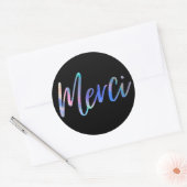Merci Colors Elegant Dank je Ronde Sticker (Envelop)