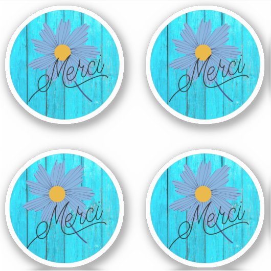 Merci, dank u Sticker (Voorkant)