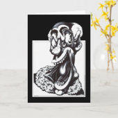 Merci de Clown Kaart (Gele Bloem)